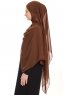 Chiffon Hijab - Brown