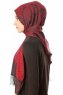 Alev - Bordeaux Patterned Hijab