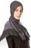 Alev - Black Patterned Hijab
