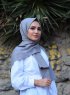Alida - Grey Cotton Hijab - Mirach