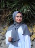 Alida - Dark Grey Cotton Hijab - Mirach