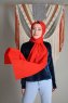 Alida - Red Cotton Hijab - Mirach