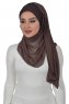 Alva - Brown Practical Hijab & Underscarf