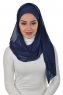 Alva - Navy Blue Practical Hijab & Underscarf