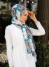 Amapola - Petrol Patterned Hijab - Sal Evi