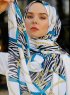 Amapola - Petrol Patterned Hijab - Sal Evi