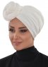 Amy - Offwhite Cotton Turban - Ayse Turban