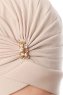 Arwa - Beige Crepe Chiffon Turban - Sehr-i Sal