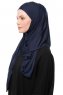 Asya - Navy Blue Practical Viskos Hijab
