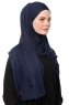 Asya - Navy Blue Practical Viskos Hijab