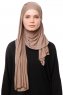 Asya - Dark Taupe Practical Viskos Hijab
