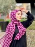 Atika - Bordeaux Patterned Cotton Hijab - Mirach