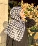 Atika - Grey Patterned Cotton Hijab - Mirach