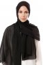 Ayla - Black Chiffon Hijab