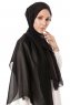Ayla - Black Chiffon Hijab