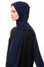 Aylin - Navy Blue Medine Silk Hijab - Gülsoy