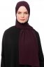 Aylin - Dark Purple Medine Silk Hijab - Gülsoy