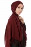 Aysel - Dark Bordeaux Pashmina Hijab - Gülsoy