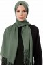 Aysel - Dark Green Pashmina Hijab - Gülsoy