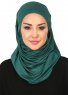 Wilda - Dark Green Cotton Hijab