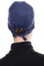 Belgin - Navy Blue Parizien XXL Underscarf - Ecardin