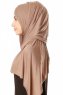 Betul - Dark Taupe 1X Jersey Hijab - Ecardin