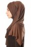 Betul - Dark Brown 1X Jersey Hijab - Ecardin