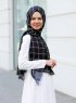 Betulle - Black Patterned Hijab - Sal Evi