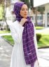 Betulle - Purple Patterned Hijab - Sal Evi