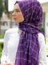 Betulle - Purple Patterned Hijab - Sal Evi