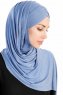 Cansu Indigo 3X Jersey Hijab Sjal Ecardin 200941-4