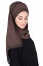 Carin - Brown Practical Chiffon Hijab