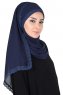 Carin - Navy Blue Practical Chiffon Hijab