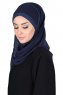 Carin - Navy Blue Practical Chiffon Hijab