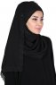 Carin - Black Practical Chiffon Hijab