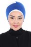 Clara - Blue & Creme Cotton Turban