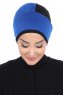 Clara - Blue & Black Cotton Turban
