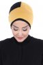 Clara - Mustard & Black Cotton Turban