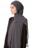 Derya - Anthracite Practical Chiffon Hijab