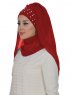 Diana Röd Praktisk Hijab Ayse Turban 326218-3