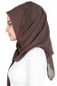 Disa - Brown Practical Chiffon Hijab