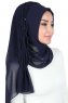 Disa - Navy Blue Practical Chiffon Hijab