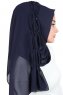 Disa - Navy Blue Practical Chiffon Hijab