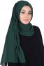 Disa - Dark Green Practical Chiffon Hijab