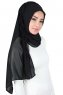 Disa - Black Practical Chiffon Hijab