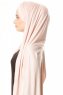 Duru - Dusty Pink & Beige Jersey Hijab