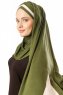 Duru - Khaki & Beige Jersey Hijab