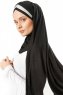 Duru - Black & Grey Jersey Hijab