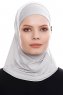 Elif - Light Grey Sport Hijab - Ecardin