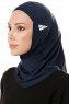 Elif - Navy Blue Sport Hijab - Ecardin